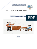 Programación Anual CEBE Immanuel Kant 2022 Lucanas Ayacucho