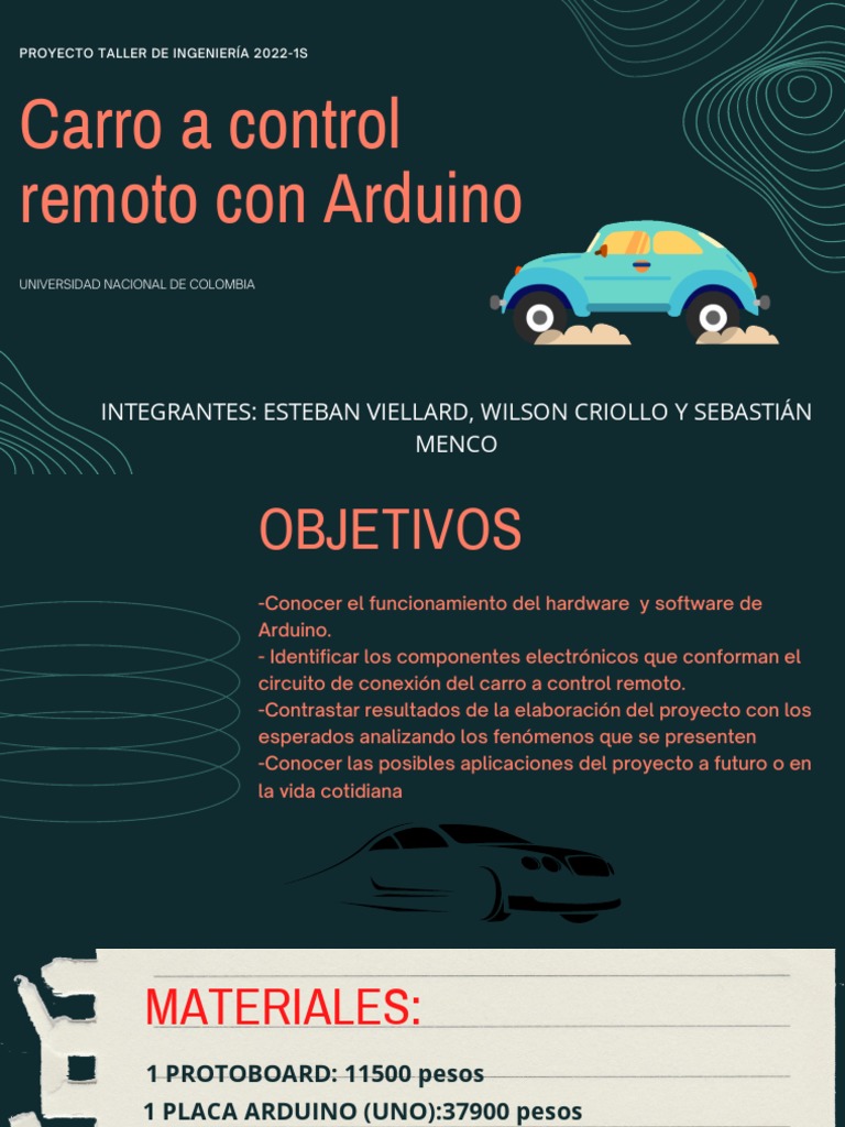 Carro A Control Remoto | PDF | Arduino | Bienes manufacturados