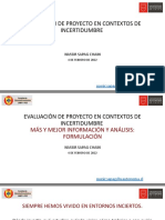 Evaluación de Proyecto en Contexto de Incertidumbre Unfv 2022