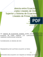 3 Equivalencia Entre Ecuaciones Diferenciales Lineales de Orden Superior y Sistema de Ecuaciones Lineales de Primer Orden