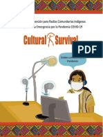 Manual de Prevención para Radios Comunitarias Indígenas Adaptado A La Emergencia Por La Pandemia COVID-19 by Cultural Survival