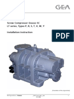 Screw Compressor Grasso SC LT Series, Types P, R, S, T, V, W, Y Installation Instruction