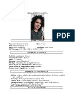 Perfil profissional de Silvia Damiana da Silva