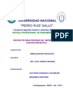 Proceso de obtención de acetato de butilo