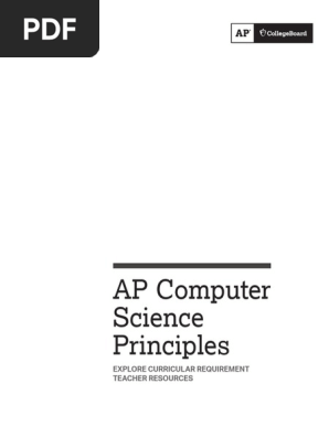Ap Computer Science Principles Explore Performance Task Curricular  Requirement | PDF | Computing | Input/Output