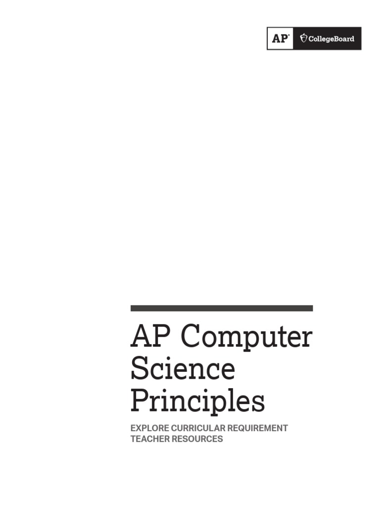 Ap Computer Science Principles Explore Performance Task Curricular ...