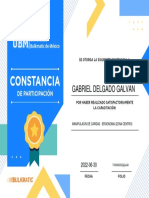 Constancia para CURSO - Manipulación de Cargas - Ergonomía (Zona Centro) - Empleado 718 - GABRIEL DELGADO GALVAN
