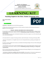 Learning Kit: Teaching English in The Elem. Grades (Language Arts)