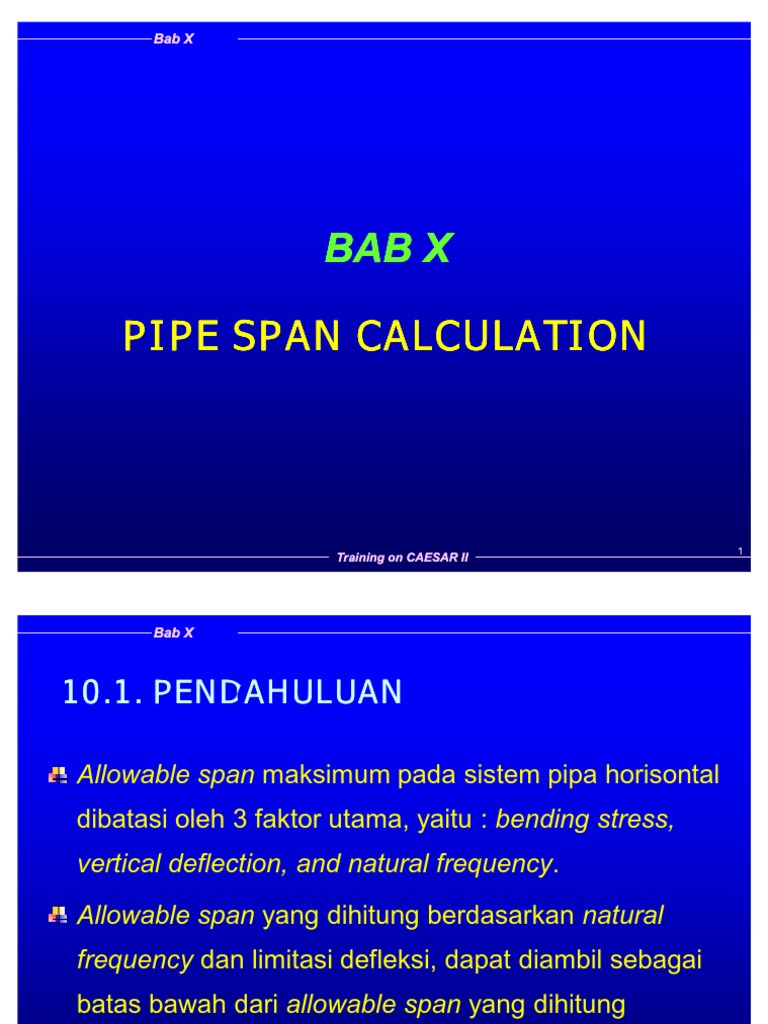 Bab 10 Pipe Span Calculation
