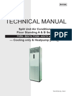 Technical Manual: Split Unit Air Conditioner Floor Standing A & B Series - Cooling Only & Heatpump (50Hz)