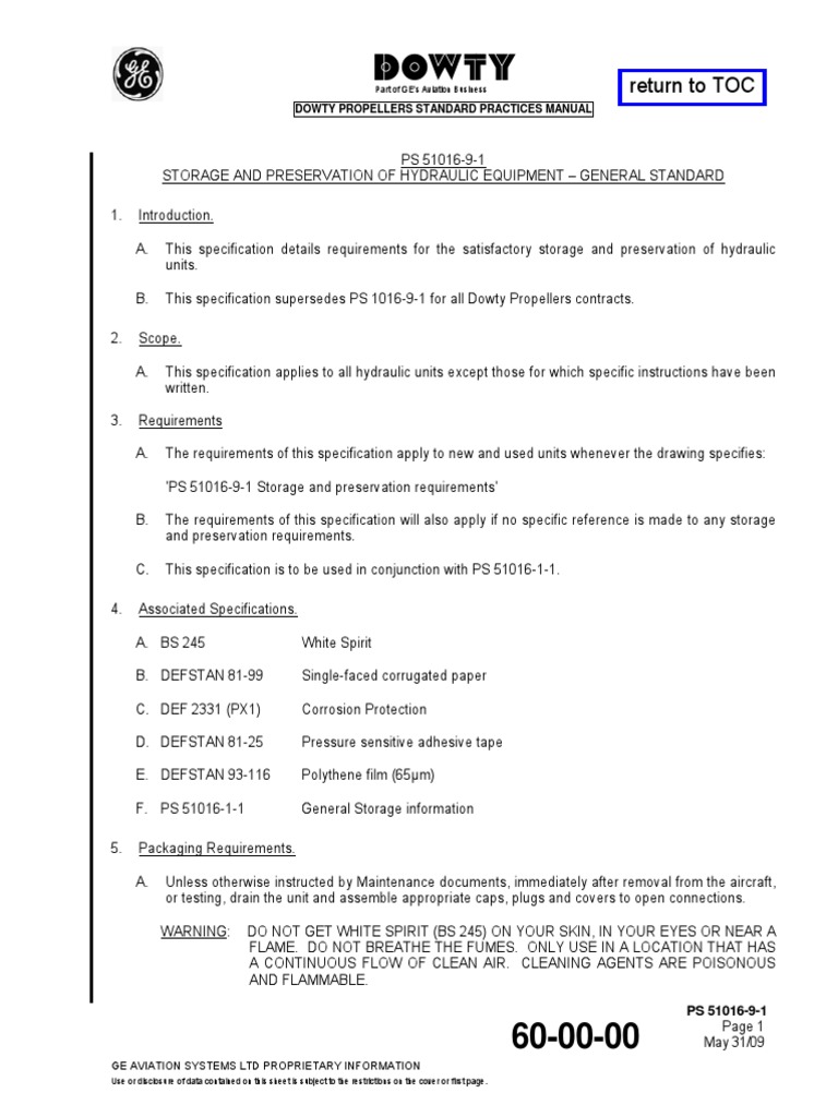 Return To TOC Dowty Propellers Standard Practices Manual PDF