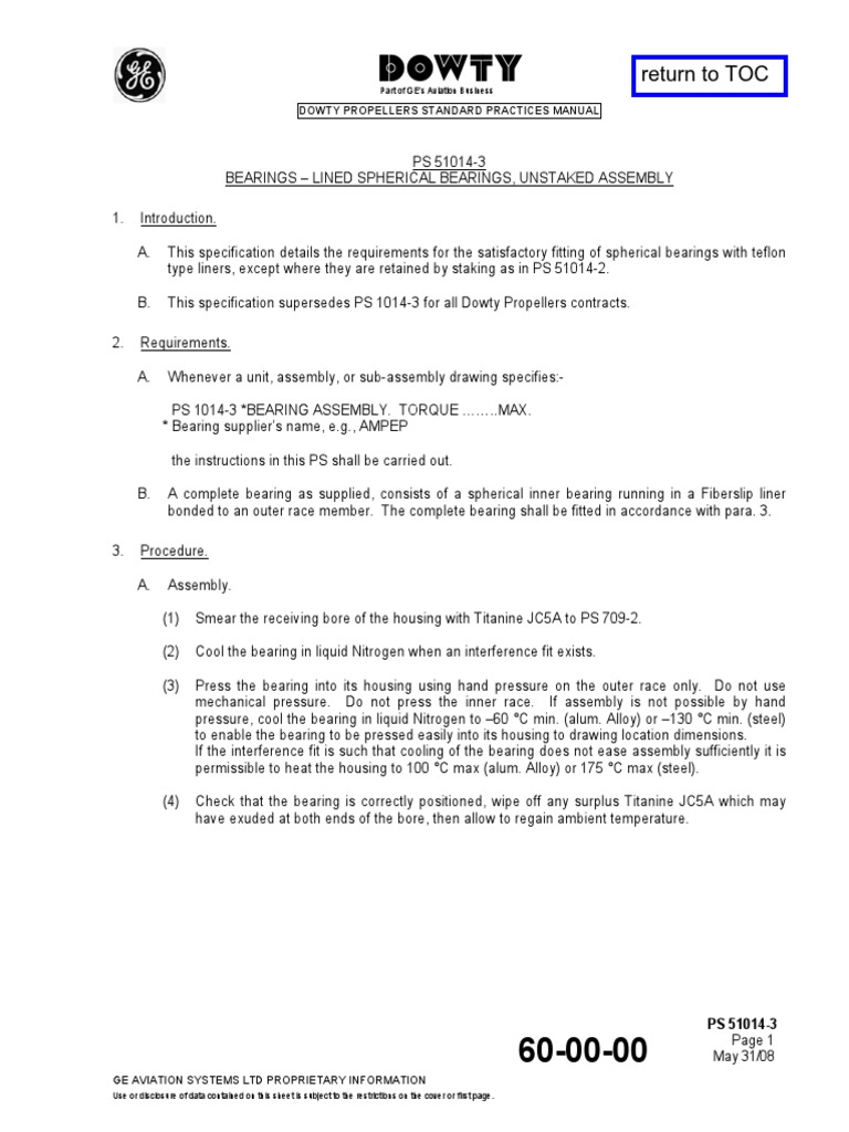 Return To TOC Dowty Propellers Standard Practices Manual PDF