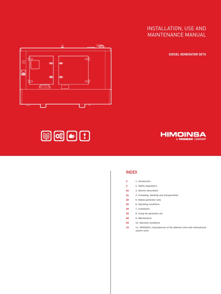 Diesel Generating Set Manual - ENG | PDF | Exhaust Gas | Engines