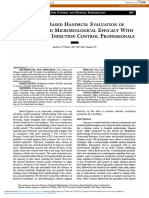 Alcohol handrub technique evaluation international infection control professionals