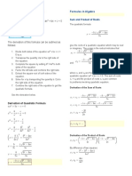 Derivation of Formula in Algebra