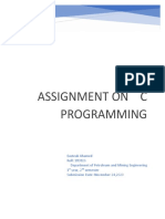 Assignment On C Programming