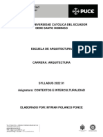 Syllabus - Contexto e Interculturalidad - 2° - Arq - 2022 - 01 - Polanco M.