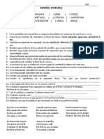 Examen de Español, Tema Poemas