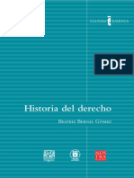 Bernal Historia Del Derecho Delimitaciones Lectura y FORO