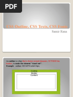 CSS Outline, CSS Texts, CSS Fonts