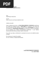 Carta Recomendacion Familiar