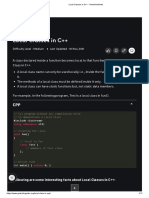 Local Classes in C++