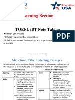 Note Taking TOEFL IBT Listening