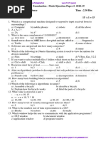 11th Computer Science Quarterly Exam Model Question Paper 2 English Medium