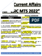 Part 1 - 1500 Current Affairs For ESIC MTS 2022