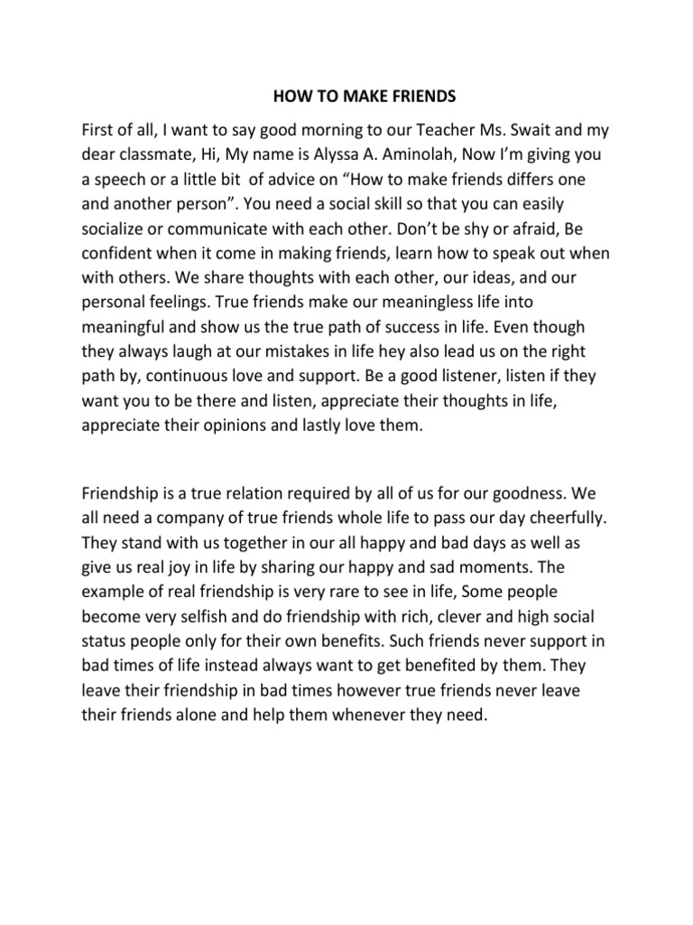How To Make Friends | PDF | Self-Improvement | Lifestyle