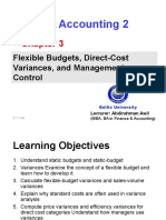 Chapter 3 Flexible Budgets, Direct-Cost Variances, and Management Control