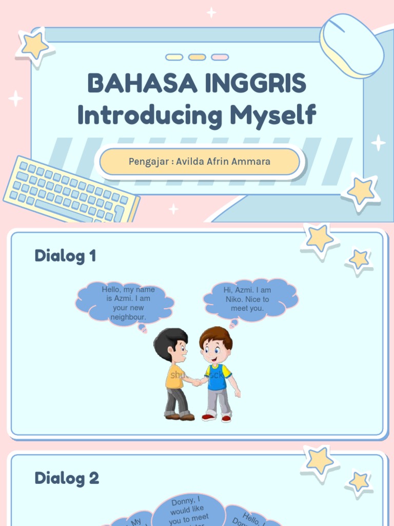 Self-Introduction Dialogues in English | PDF | Home & Garden | Self ...