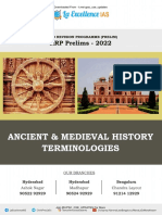 Ancient & Medieval History Terminologies RRP 2022