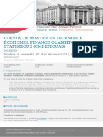 Cursus de Master en Ingénierie économie, finance quantitative et statistique (CMI-EFIQuaS) (1)