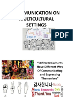 Communication On Multicultural Settings