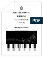 Grade 8 Western Music - Self Learning Pack - Term III