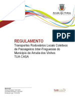 Regulamento Transportes Rodoviários Locais Coletivos de Passageiros Inter-freguesias do Município de Arruda dos Vinhos