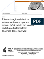 External Strategic Analysis of The Aviation Maintenance, Repair and Overhaul (MRO) Industry and Potential Market Opportunities For Fleet Readiness Center Southwest