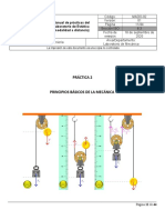 Práctica 2 Principios Básicos de La Mecánica: La Impresión de Este Documento Es Una Copia No Controlada