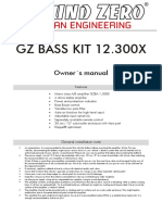 GZ Bass Kit 12.300X: Owner S Manual