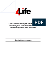 CHCDEV002 Analyse Impacts On Sociological Factors On Clients Community Work and Services