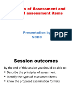 Principles and Types of Assessment Items