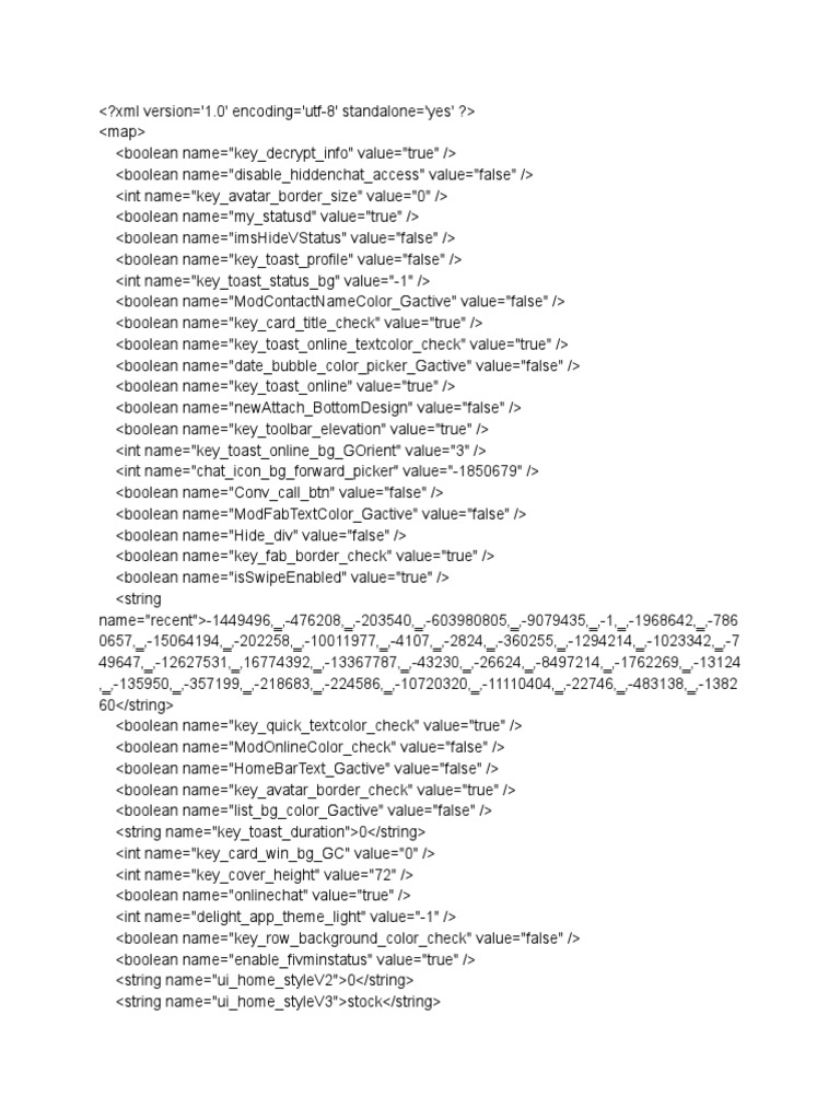 XML Configuration Settings | PDF