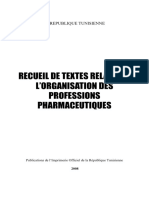 Recueil Des Textes Profession Pharmaceutique