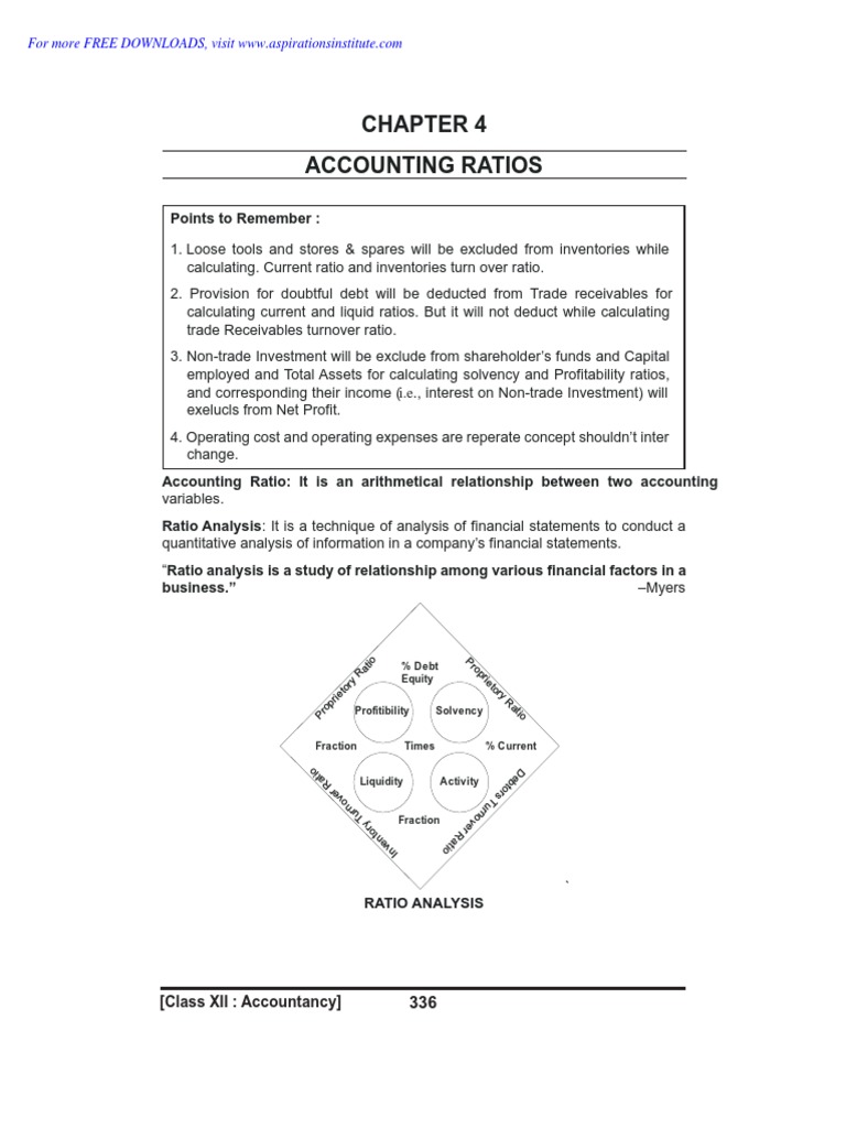 Class 12 Accounting Ratios Guide | PDF | Expense | Revenue