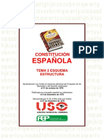 Tema 2 Esquema - Estructura Constitución Española - Esquema General