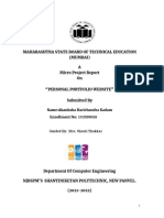 Maharashtra State Board of Technical Education (Mumbai) A Micro Project Report On "Personal Portfolio Website" Submitted by