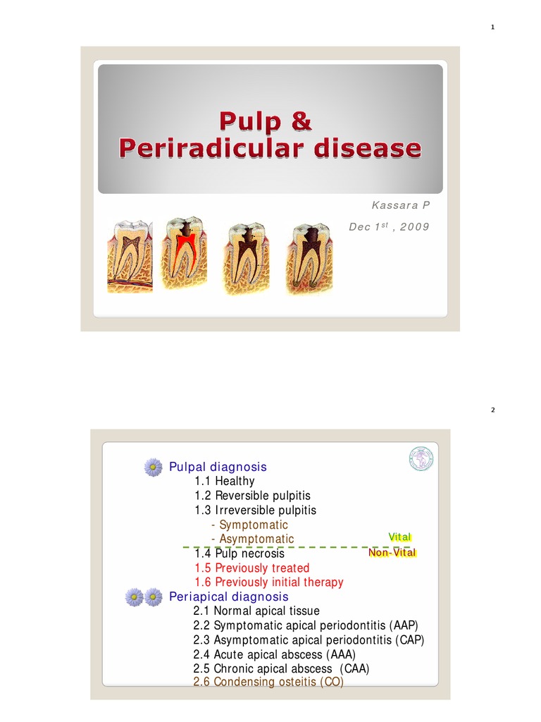 Table of Pulp-Pa - Diagnosis - Kassara-2009 | PDF | Health Sciences ...