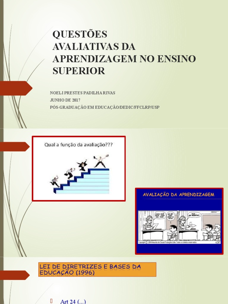 Avaliação da Aprendizagem no Ensino Superior | PDF | Aprendizado ...