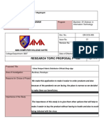 Research Topic Proposal F ORM: Bachelor of Science in Information Technology